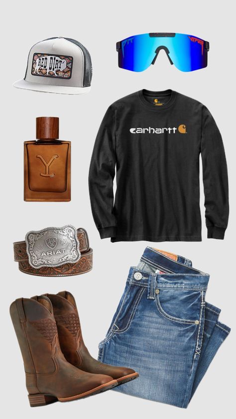 #menswesternfashion Country Guy Outfits, Country Boy Outfits, Dark Skin Boys, Cute Country Outfits, Country Boy, Cowboy Outfits, Country Men, Men Fits, Country Outfits