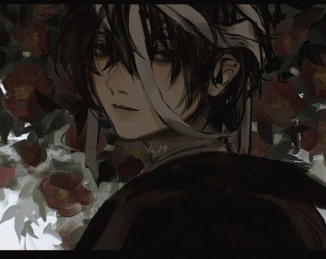 Dazai Osamu, An Anime, Anime Character, Anime, Hair, White, Black, Art