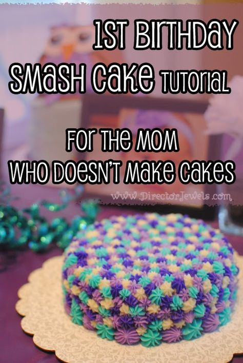 Smash Cake Easy, Diy Smash Cake, 1st Birthday Smash Cake, Easy Icing, Birthday Smash Cake, Smash Cakes, Cake Diy, Design Cake, A Birthday Cake