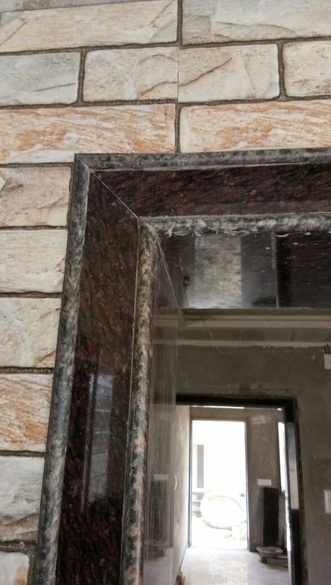 Granite Door Frame Design India, Granite Door Frame Design, Granite Door Frame, Wall Millwork, Elevator Lobby Design, Office Exterior, Stone Door, Bathroom Layout Plans, Floor Marble