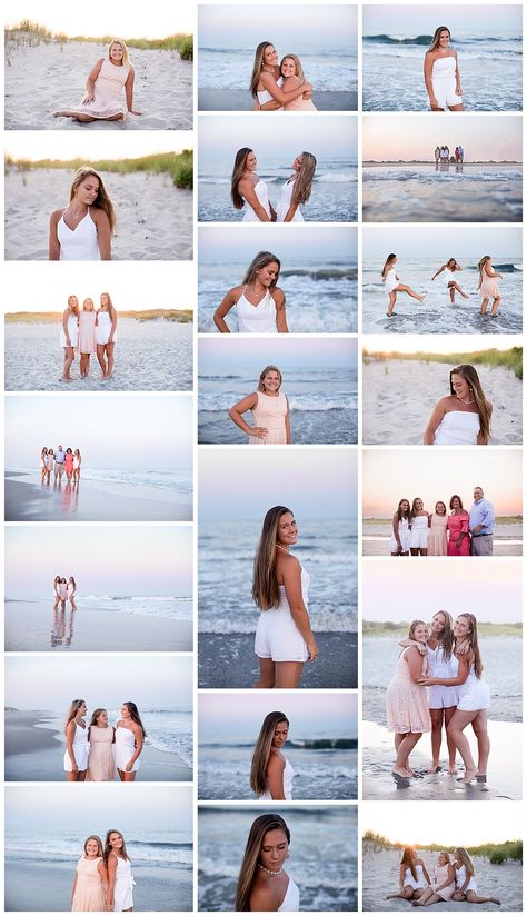 Ocean Family Pictures, Older Sibling Beach Pictures, Sister Beach Pictures, Older Sibling Photos, Sibling Beach Pictures, Older Sibling Poses, Pictures On The Beach, Large Family Photos, Family Photoshoot Poses