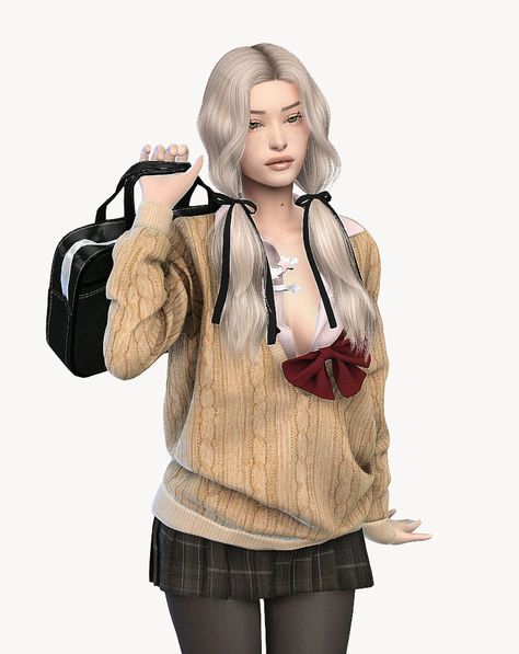 #thesims4 #ts4 #sims #lookbook #simsoutfit #simscc #simsfemalecc Sims 4 Brandy Melville, Sims 4 Uniform Cc School, Sims 4 Cc Hoodie Female, Sims 4 Fur Jacket, Sims 4 Cc Brandy Melville, Sims 4 Uniform Cc, Sims 4 Sweater Cc, Sims 4 Jacket, Sims 4 Lookbooks Cc