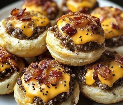 Best Bacon Cheeseburger Bombs Recipe – A Delicious Twist on Classic Comfort Food - NewsBreak Bacon Cheeseburger Meatballs, Easy Potato Pancake Recipe, Snacks For Game Day, Fried Cheese Bites, Pumpkin Whoopie Pie Recipe, Rotisserie Chicken Tacos, Chewy Sugar Cookie Recipe, Bacon Waffles, Fried Steak Recipes