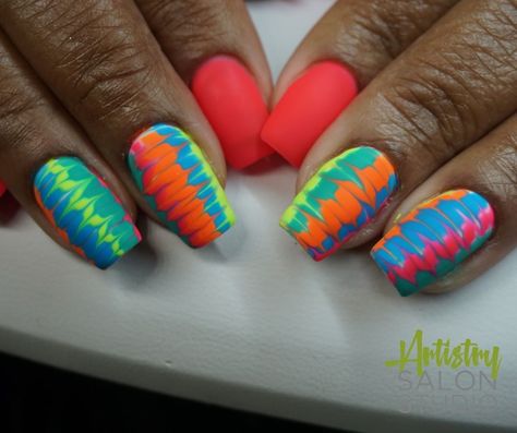 Tye Dye Nails, Ombre Acrylic, Neon Acrylic Nails, Short Gel Nails, Tie Dye Nails, Ombre Acrylic Nails, Neutral Nails, Hot Nails, Dope Nails