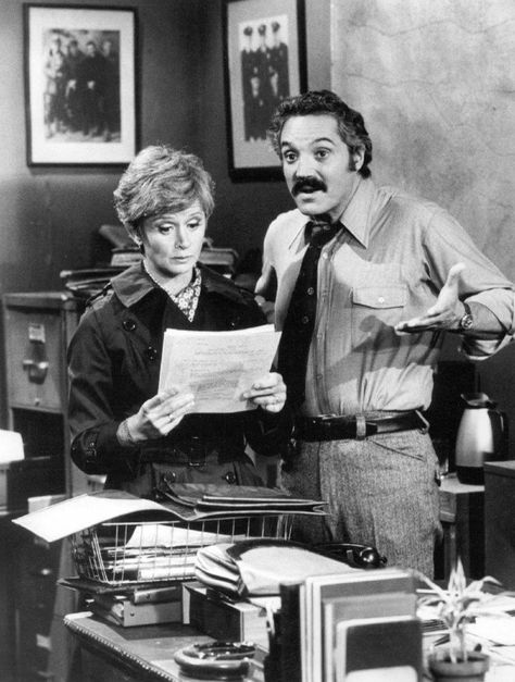 Hal Linden and Barbara Barrie as Barney and Liz Miller from the television program Barney Miller. (March 1976) Emily Beecham, Barney Miller, Joanne Woodward, German Soldier, Vanessa Redgrave, Anne Bancroft, Jeanne Moreau, Juliette Binoche, Isabelle Adjani