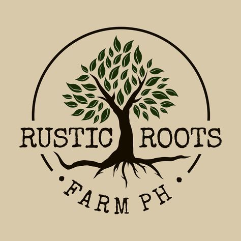 Rustic Logo Projects | Photos, videos, logos, illustrations and branding on Behance Roots Logo, Rustic Logo, Homesteading Diy, Chicken Cages, Diy Branding, Rustic Stone, Logo Project, Branding Mood Board, Project Photo