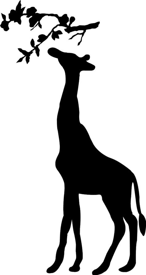 Giraffe Giraffe Silhouette, Animal Stencil, Lettering Art, Re Leone, Decor Stickers, 흑백 그림, A Giraffe, Silhouette Stencil, Cute Giraffe