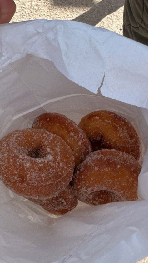 Apple cider donuts Fall Donuts Aesthetic, Apple Cider Donuts Aesthetic, Susie Core, Fall Donuts, Fall Szn, Apple Donuts, Apple Cider Donuts, Fall 24, Fall Treats