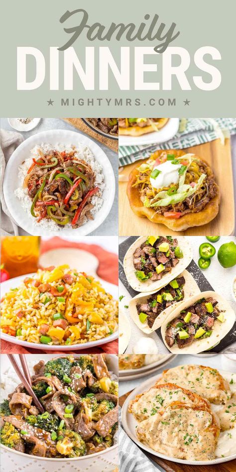 100 Family Dinner Ideas Make Ahead Dinners For The Week, Easy Fancy Dinner, American Cuisine Recipes, Easy Family Dinner Ideas, Free Meal Planner, Easy Family Dinner, Dinner Rotation, Family Dinner Ideas, Rice Dinner