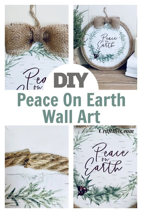 Dollar Tree Peace On Earth Christmas Wall Decor — CraftBits.com Noodle Christmas Wreath, Giant Christmas Wreath, Pool Noodle Christmas Wreath, Pool Noodle Wreath, Peace On Earth Christmas, Earth Craft, Calendar Craft, Rainy Day Crafts, Bazaar Crafts