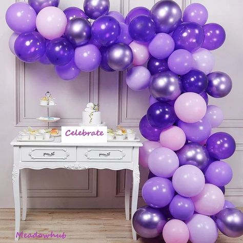 Purple Balloons 70 Pcs 12 Inch Pastel Purple Balloons Lilac, Violet, Purple Metallic Balloons kit for Purple Party Decorations, Choose our full kit option for ONE KIT + NUMBER BALLOON + BANNER------ ALL YOU NEED FOR PURPLE PARTY. Purple Baby Shower Decorations, Purple Birthday Party Decorations, Purple Birthday Decorations, Shopkins Party Decorations, Lilac Baby Shower, Lilac Balloons, Lila Party, Purple Party Decorations, Purple Birthday Party