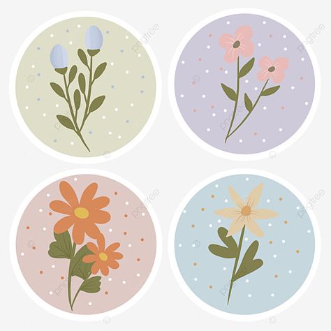 Minimalist Stickers Aesthetic, Floral Stickers Free Printable, Spring Stickers Aesthetic, Flower Stickers Printable, Stickers For Scrapbook, Spring Stickers, Coaster Crafts, Stickers Scrapbook, Flower Graphic Design