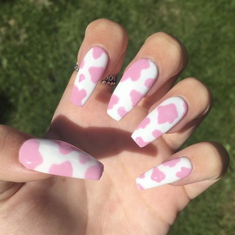 Bow Nail Designs, Cow Nails, Red Acrylic Nails, Basic Nails, Print Nails, Soft Nails, Pink Cow, Pink Nail Designs, Full Hd Wallpaper