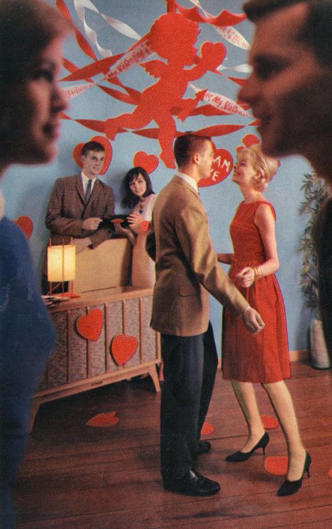 Valentine's Day Dance, Fashion 1960s, Swinging Sixties, Vintage Valentine Cards, Seventeen Magazine, Retro Valentines, My Funny Valentine, Valentines Party, Vintage Valentines