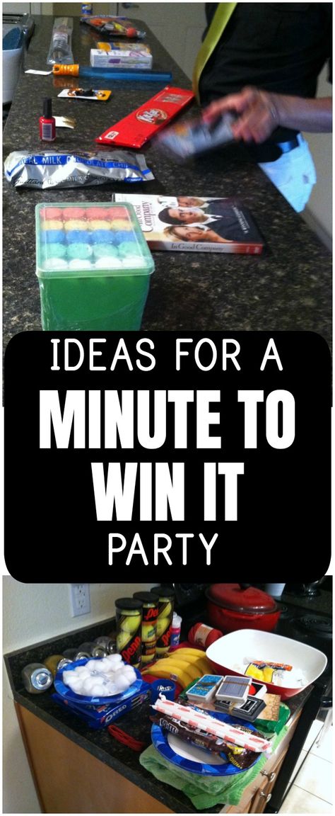 Minute To Win It Party Decorations, Suprise Party Ideas For Best Friend, Adult Minute To Win It Games Hilarious, Birthday Party Themes For Adults, Minute To Win It Party, Party Themes For Adults, Rally Games, Christmas Party Games For Adults, Birthday Themes For Adults