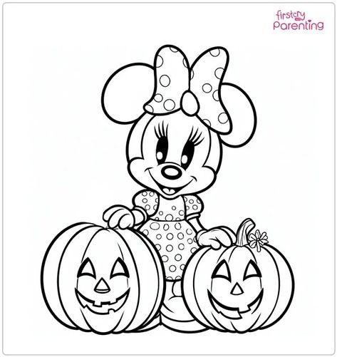 Halloween Minnie Mouse Coloring Page Halloween Minnie Mouse, Mouse Coloring Pages, Minnie Mouse Valentines, Minnie Mouse Pumpkin, Minnie Mouse Coloring Pages, Disney Duos, Mouse Images, Halloween Coloring Sheets, Minnie Mouse Images