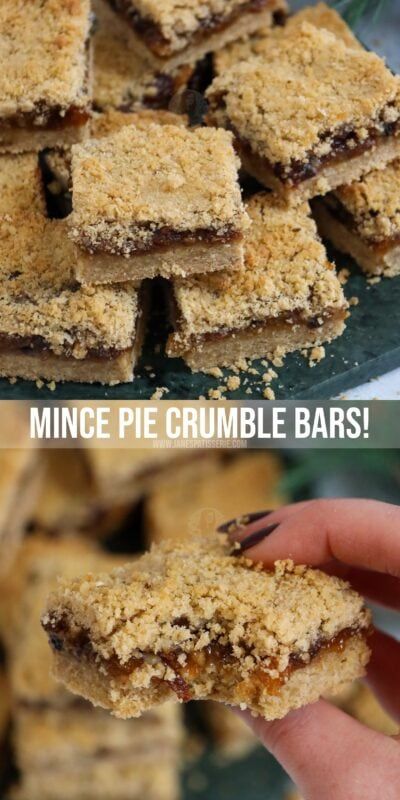 Jane’s Patisserie, Mincemeat Bars Recipe, Jane Patisserie, Easy Squares, Mince Pies Recipe, Homemade Mincemeat, Christmas Mince Pies, Mince Pie Recipe, British Foods