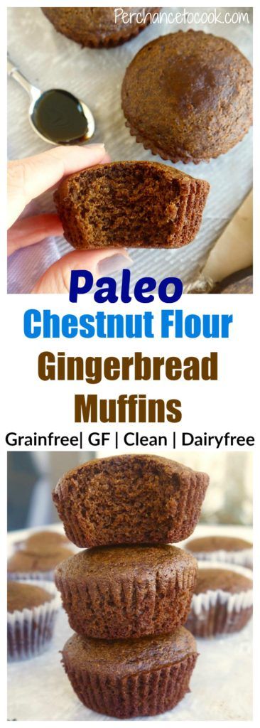 Paleo Bites, Gingerbread Muffins Recipe, Easy Gingerbread Recipe, Paleo Gingerbread, Chestnut Flour, Ginger Muffins, Aip Breakfast, Gingerbread Muffins, Paleo Muffins