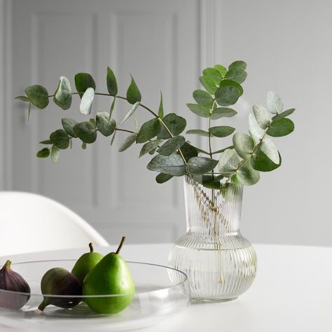 Scandi style interior design has always been of major inspiration for many. So where better to look for some Scandi style than Ikea! Ikea Vases, Ikea Finds, Vase Transparent, Different Types Of Flowers, Blue Glass Vase, Ikea Home, Glass Flower Vases, Ikea Family, Stoneware Vase