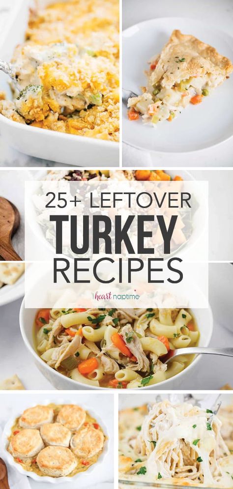 After all your hard work making the perfect turkey, use one of these inventive recipes and make the best of your leftovers. Believe it or not, you may like your leftovers more than your Thanksgiving dinner! Turkey Casserole Recipes Leftover, Easy Leftover Turkey Recipes, Turkey Casserole Recipe, Leftover Turkey Casserole, Leftover Turkey Soup, Turkey Enchiladas, Turkey Leftovers, Turkey Soup Recipe, Turkey Casserole