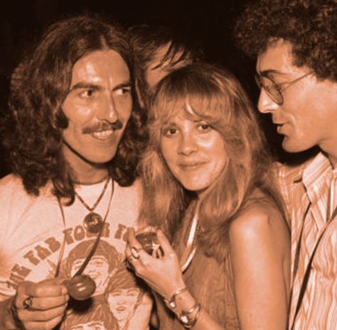 George & young Stevie Nicks.. Cute picture! ♡ George Young, Buckingham Nicks, Stevie Nicks Style, Lindsey Buckingham, Stevie Nicks Fleetwood Mac, Old Hollywood Movies, Lou Reed, Hollywood Movies, The Fab Four