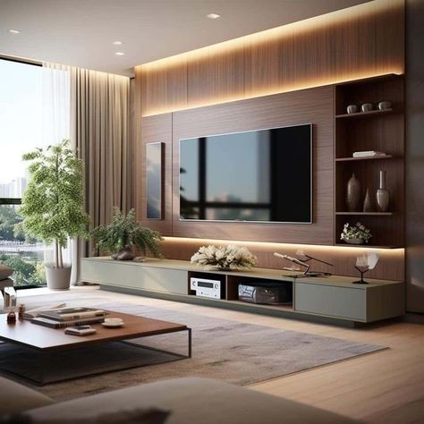 Scandinavian Room Decor, Small House Living Room, Tv Room Decor, Ruang Tv, Tv Unit Furniture Design, Home Hall Design, Living Room Tv Unit, Tv Room Design, Living Room Design Inspiration