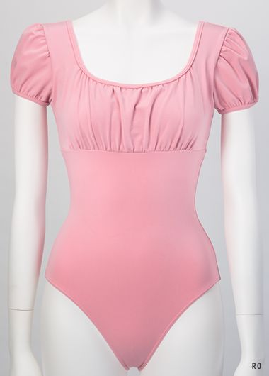 Marty Color Leotard Puff Sleeve Gathered Neck|Dance & Ballet Wear manufacturer & shop made in Japan｜-Dance & Ballet Products Brand - MARTY Girly Ballet Outfits, Pink Leotard Outfit, Dance Clothes Aesthetic, Dance Outfits Ideas, Ballet Outfit Ideas, Cute Dance Outfits, Ballet Shorts, Ballet Workout Clothes, Ballet Class Outfit