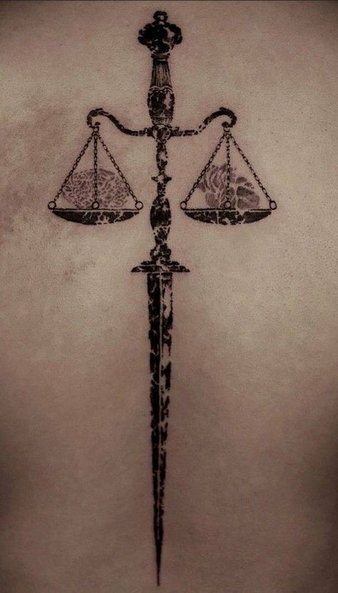 Prince Tattoo Ideas, Dagger Spine Tattoo, Cruel Prince Tattoo, Libra Tattoo Designs, Prince Artist, Sydney Mack, Prince Tattoo, Tattoo Ideas Simple, Justice Tattoo