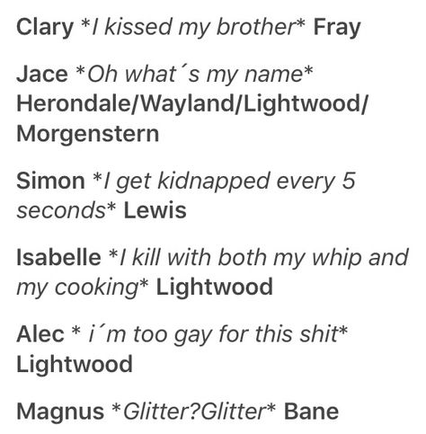 Magnus *Glitter? Glitter!* Bane Alec *Too gay for this shit* Lightwood Mortal Instruments Funny, Alec And Jace, Shadowhunter Quotes, Immortal Instruments, Mortal Instruments Books, Shadowhunters Series, Magnus And Alec, Magnus Bane, Cassie Clare