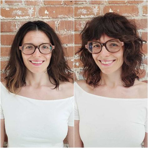 Perfect Shag for Curly Locks Romantic Curly Hair, Bangs And Curly Hair, Curly Silver Hair, Front Pieces, Short Wavy Haircuts, Modern Shag, Short Shag Haircuts, Short Shag Hairstyles, Made For Each Other