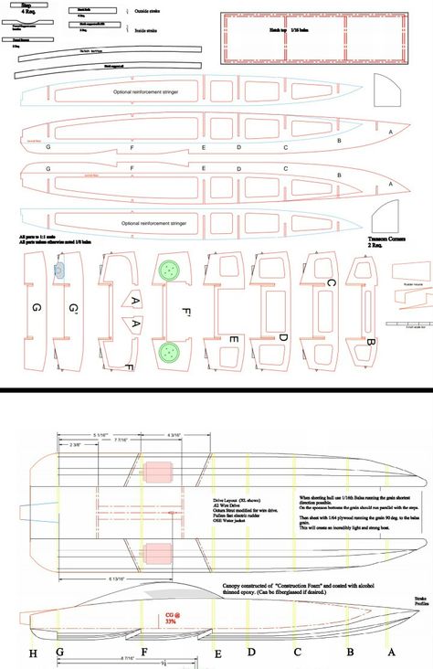 Modified print from previous drawings. Mobil Rc, Hydroplane Boats, Rc Boats Plans, Free Boat Plans, Model Boat Plans, Wood Boat Plans, Plywood Boat Plans, Power Catamaran, Wooden Boat Plans