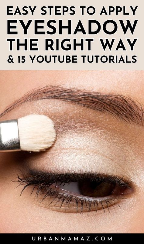 Looking for easy steps to apply eyeshadow the right way? Check out these 15 best YouTube tutorials on how to apply eyeshadow properly. Easy Way To Apply Eyeshadow, How To Apply Eyeshadow Step By Step, Eye Shadowing Tutorial For Beginners, How To Put On Eyeshadow, How To Wear Eyeshadow, How To Put Eyeshadow, Eyeshadow Guide, Simple Eyeshadow Tutorial, Eye Shadow Tutorial