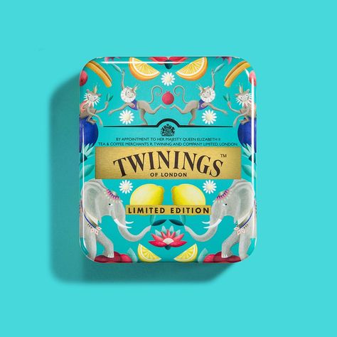 Twinings Limited Edition • Smith Lumen Twinings Tea, Heart Brand, Tea Bag Holder, Colorful Plants, Tea Rituals, Tin Boxes, British Artist, Design Thinking, William Morris