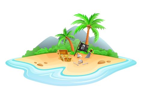 An image of a uninhabited island on whic... | Premium Vector #Freepik #vector #island #island-background #beach-cartoon #tropical-island Island Cartoon, Growth Symbol, Cartoon Island, Island Background, Beach Cartoon, Background Beach, Uninhabited Island, Indian Illustration, Island Pictures