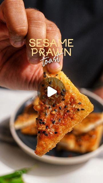 Nehal karkera on Instagram: "Will You Make This Or Is It A Waste Of Prawns??
Don’t get me wrong, this recipe is absolutely amazing! It’s the perfect party snack where everyone gets a delicious piece of prawn toast without any fuss over portions. I’ve pinned the detailed recipe in the comments, so give it a try. See you later!
“Bye!”
.
.
.
#chefnehal #easyrecipes #easysnack #prawntoast #sesametoast #foodiesofinstagram #explore #foryou #viral #prawnrecipe" Easy Prawn Starters Recipes, Prawn Toast Recipe Airfryer, Sesame Prawn Toast Recipe, Air Fryer Prawn Toast, Prawn Hors D’oeuvres, Prawn Toast Recipe, Prawn Toast, Prawn Shrimp, Prawn Recipes