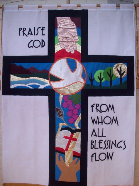 LWMS banner. Lent Banners For Church, Christian Quilts, Cross Banner, Liturgical Banners Ordinary Time, Christian Banner, Liturgical Banners, Christian Banners Wall Hangings, Corpus Cristi, Cross Quilts