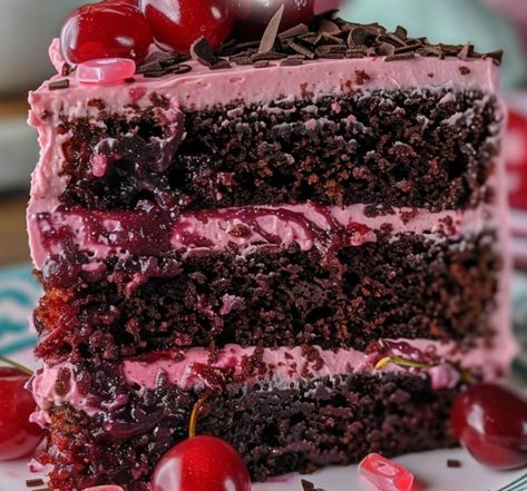 Dr Pepper Cake Recipe, Cherry Dr Pepper Cake, Cherry Dr Pepper, Dr Pepper Cake, Vegetarian Chocolate Cake, Cake Recipe Easy, Soda Cake, Cherry Compote, Unique Desserts