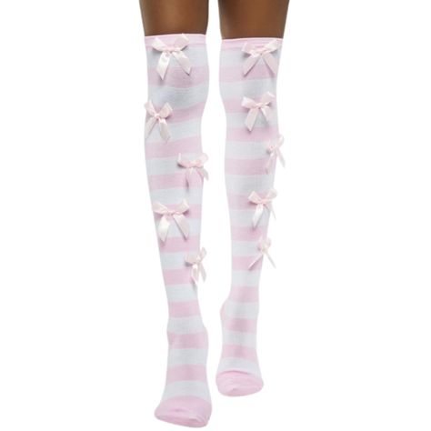 Pink Thigh High Socks, Striped Thigh High Socks, You're Special, Cut Shoes, Swimming Outfits, Silly Socks, Rave Accessories, Digital Closet, Pink Coquette