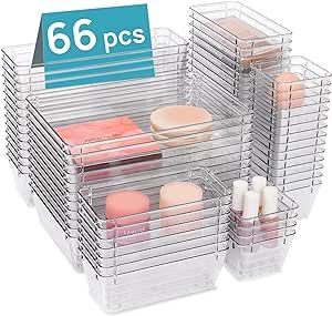 Organizing Cosmetics, Office Drawers, Closet Storage Drawers, Vanity Organizer, Bathroom Vanity Tray, Plastic Drawer Organizer, Drawer Bins, Plastic Drawer, Drawer Divider