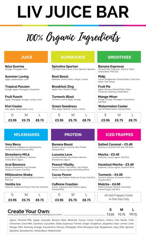 Juice Bar Menu Board, Juice Bar Menu Ideas, Juice Bar Recipes, Juice Menu Design, Smoothie Cart, Smoothie Restaurant, Cold Pressed Juice Bar, Nyc Bodega, Raw Juice Bar