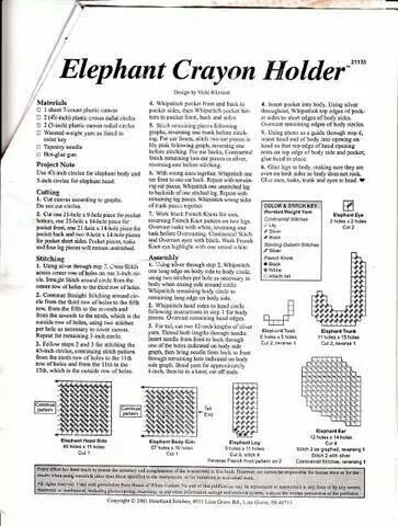 Elephant crayon holder Plastic Canvas Elephant, Crayon Storage, Animals Crafts, Crayon Holder, Cross Stitch Geometric, Plastic Canvas Tissue Boxes, Color Crayons, Plastic Canvas Patterns Free, Animal Patterns