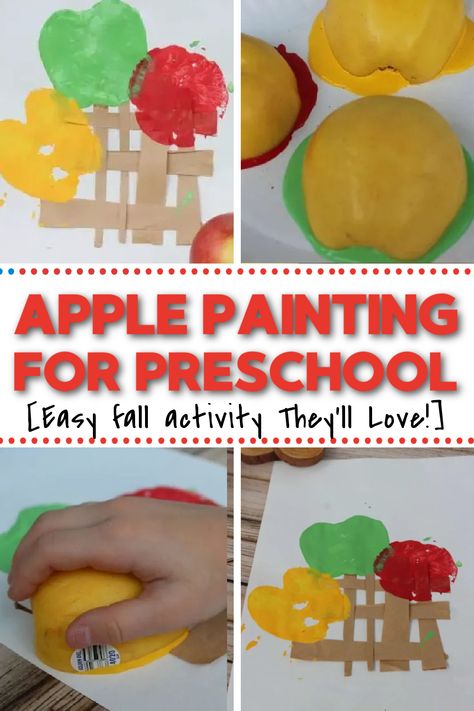 Are you looking for an easy apple activity for preschool? Your preschoolers and toddlers will love this fall apple painting activity! Apple stamping is a good fine motor activity and a fun process art activity for an Apple week lesson plan! Painting For Toddlers, Apple Stamping, Stamp Painting, Apple Week, Fall Activities For Toddlers, Preschool Back To School, Brown Paper Lunch Bags, Activity For Preschool, Fine Motor Activity