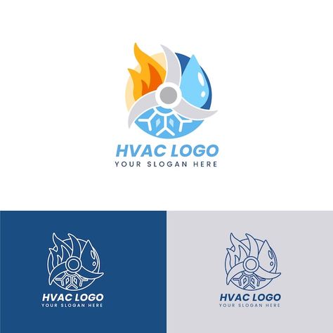 Free vector hand drawn flat design hvac ... | Free Vector #Freepik #freevector #personal-logo #hvac-logo #logo-design #logo Hvac Logo, Hvac Design, Hvac Company, Personal Logo, Vector Hand, Water Purifier, Flat Design, Vector Photo, Design Logo