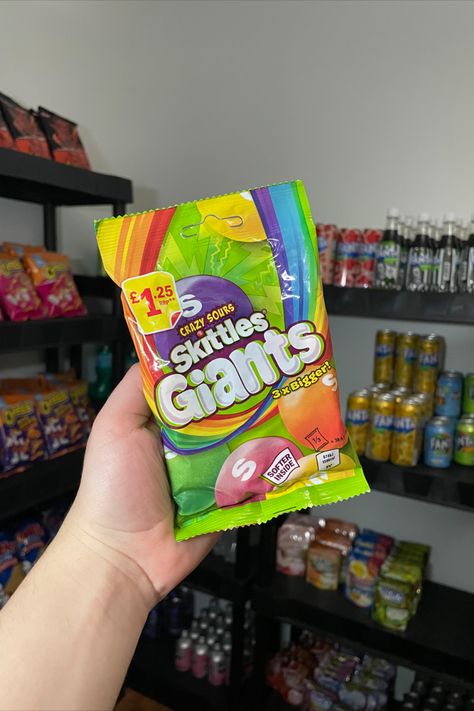 Skittles Sour Giants United Kingdom Exotic Snacks, Sour Skittles, Sour Candy, The United Kingdom, United Kingdom, Snacks, Candy, Canning, Quick Saves