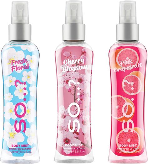 So Body Mist, So Spray, Vanilla Body Mist, Perfume Body Spray, Dermatological Skin Care, Bundle Pack, Recyclable Packaging, Mist Spray, Pink Grapefruit