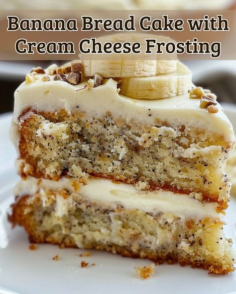 Dulcia Recipes Fluffy Banana Bread, Perfect Banana Bread, Cake With Cream Cheese Icing, Banana Bread Cake, Cheese Alternatives, Stick Butter, Cake With Cream Cheese Frosting, Cream Cheese Frosting Recipe, Leftover Cake