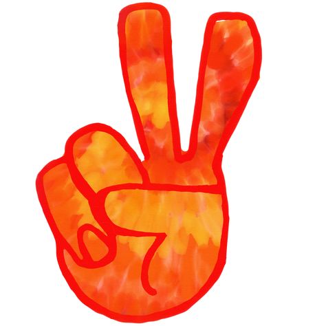 Orange Tie-Dye Peace Sign Sticker Peace Fingers, Sign Sticker, Orange Tie, Peace Sign, Peace Gesture, Tie Dye, Dye, Signs, Orange