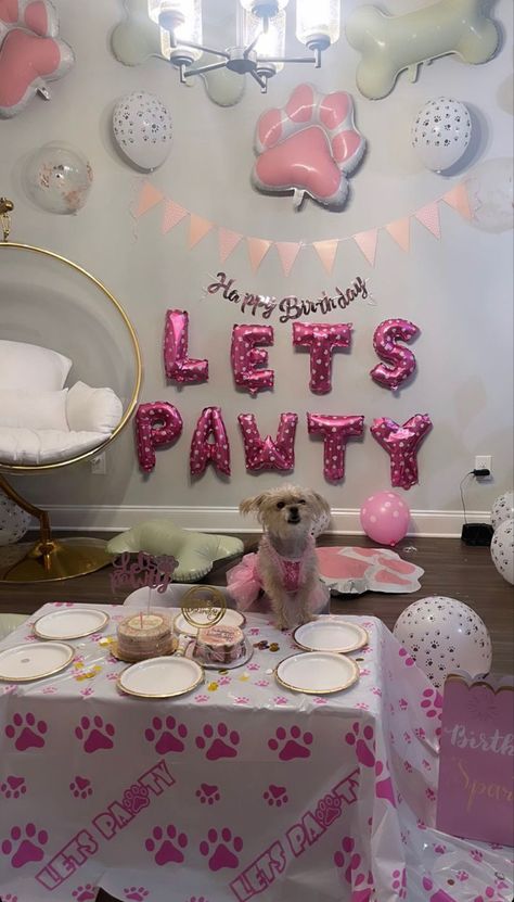 Barbie Theme Dog Party, Dog Giveaway Ideas, Dogs 1st Birthday Ideas Puppy Party, Barbie Dog Birthday, Dog Birthday Party For Dogs, Doggy Birthday Party Ideas Decoration, Puppy Birthday Ideas For Dogs, Dog’s Birthday Ideas, Barbie Dog Party