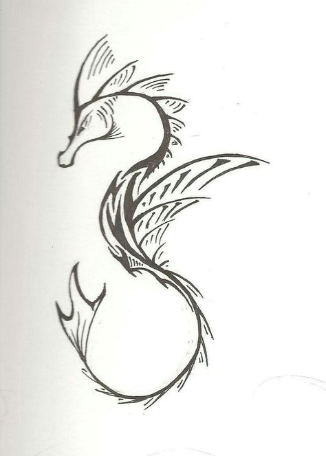 Sea dragon tattoo idea Sea Dragon Tattoo, Hummingbird Drawings, Tattoos Sea, Seahorse Tattoo, Seahorse Art, Dragon Tattoo For Women, Dragon Tattoos, Silhouette Tattoos, Mermaid Tattoos