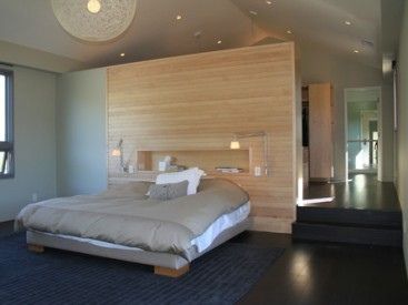 Headboard Designs Timber Feature Wall, Bed Headboard Design, Modern Bedroom Decor, Headboard Designs, Modern Bedroom Design, Design Del Prodotto, Closet Bedroom, Main Bedroom, Contemporary Bedroom